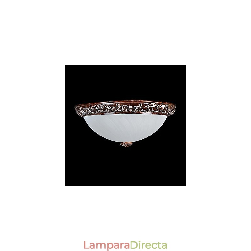Lámpara de techo de cristal, resina, talla plateada, estilo clásico europeo