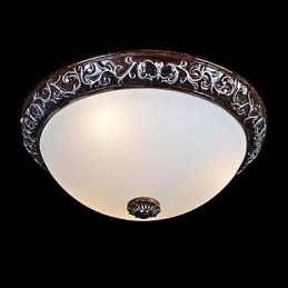 Lámpara de techo de cristal, resina, talla plateada, estilo clásico europeo