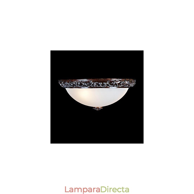 Lámpara de techo de cristal, resina, talla plateada, estilo clásico europeo