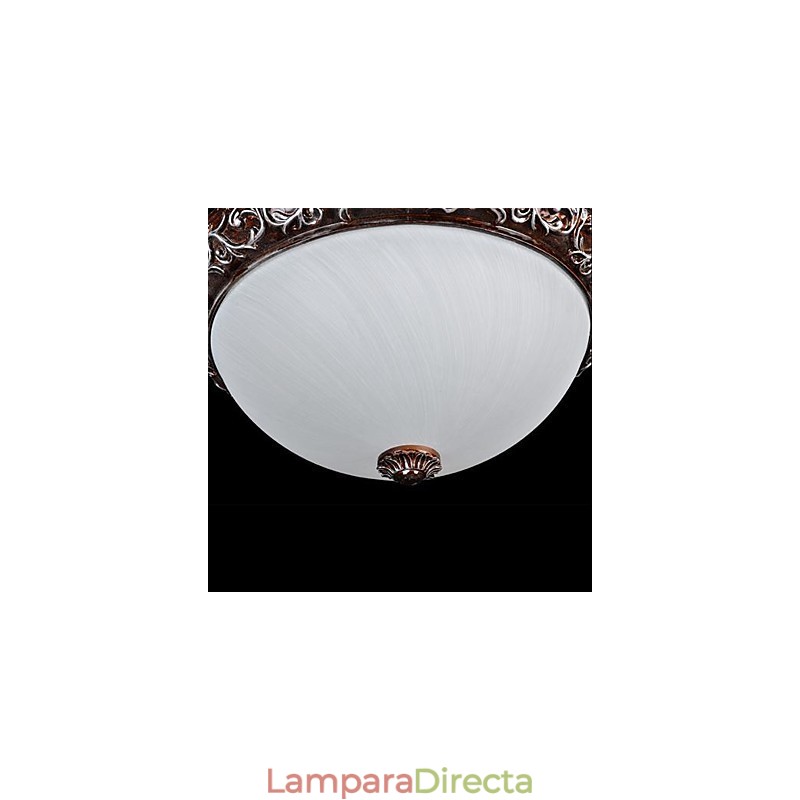 Lámpara de techo de cristal, resina, talla plateada, estilo clásico europeo