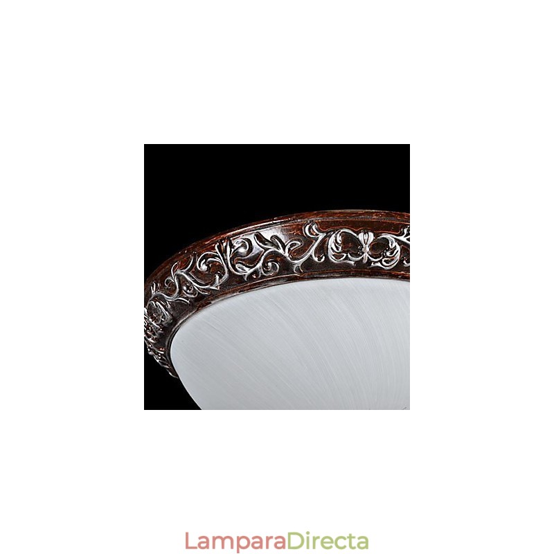 Lámpara de techo de cristal, resina, talla plateada, estilo clásico europeo
