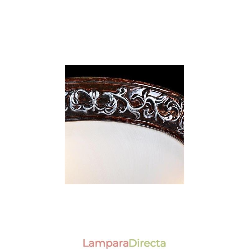 Lámpara de techo de cristal, resina, talla plateada, estilo clásico europeo