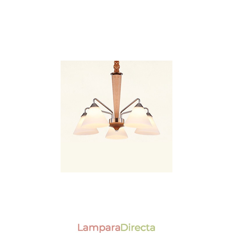 Lámpara empotrada estilo mini moderna contemporánea de madera y bambú