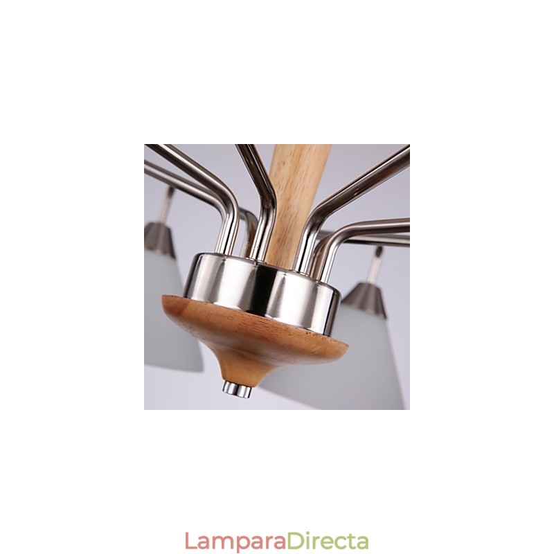Lámpara empotrada estilo mini moderna contemporánea de madera y bambú