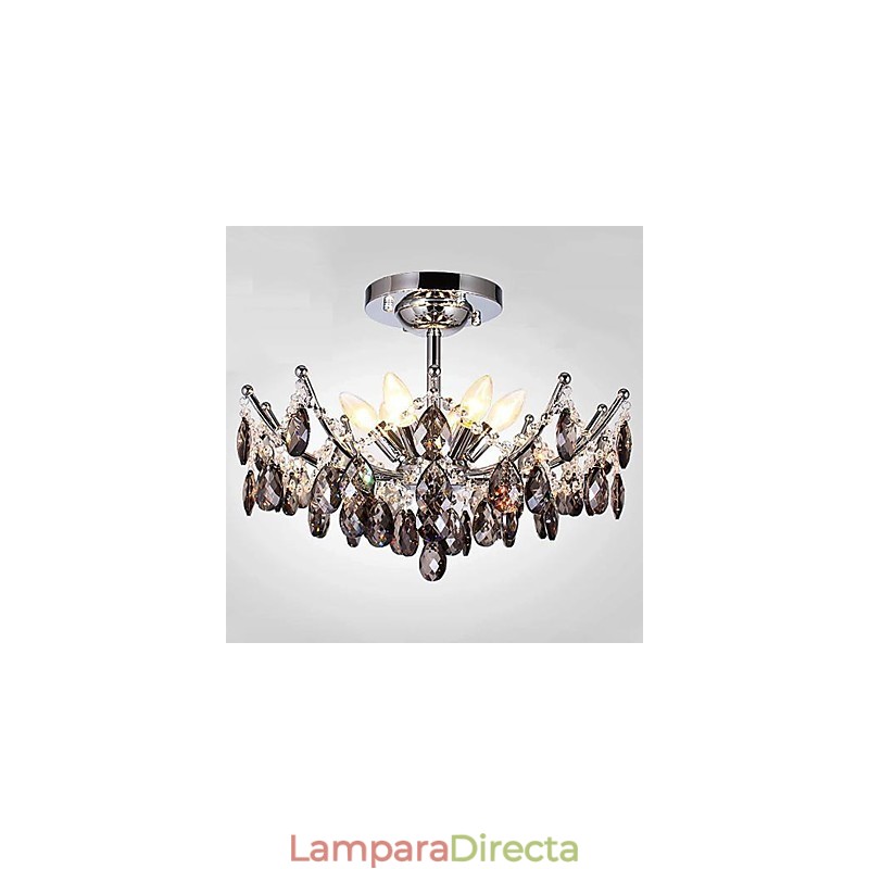 Lámpara de araña de 6 luces, sencilla, moderna y artística.