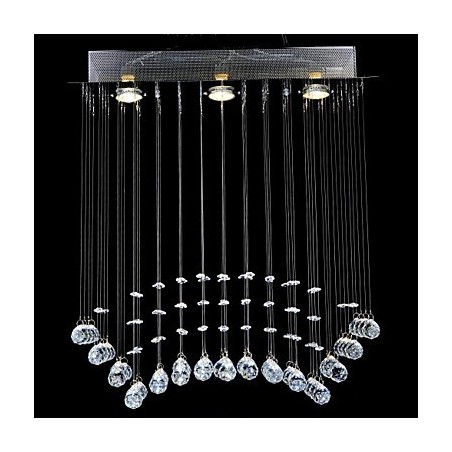 Lámpara empotrada clásica tradicional de metal cromado y cristal Lámpara empotrada clásica tradicional de metal cromado y cristal