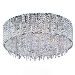 Lámpara de techo de cristal con 10 luces