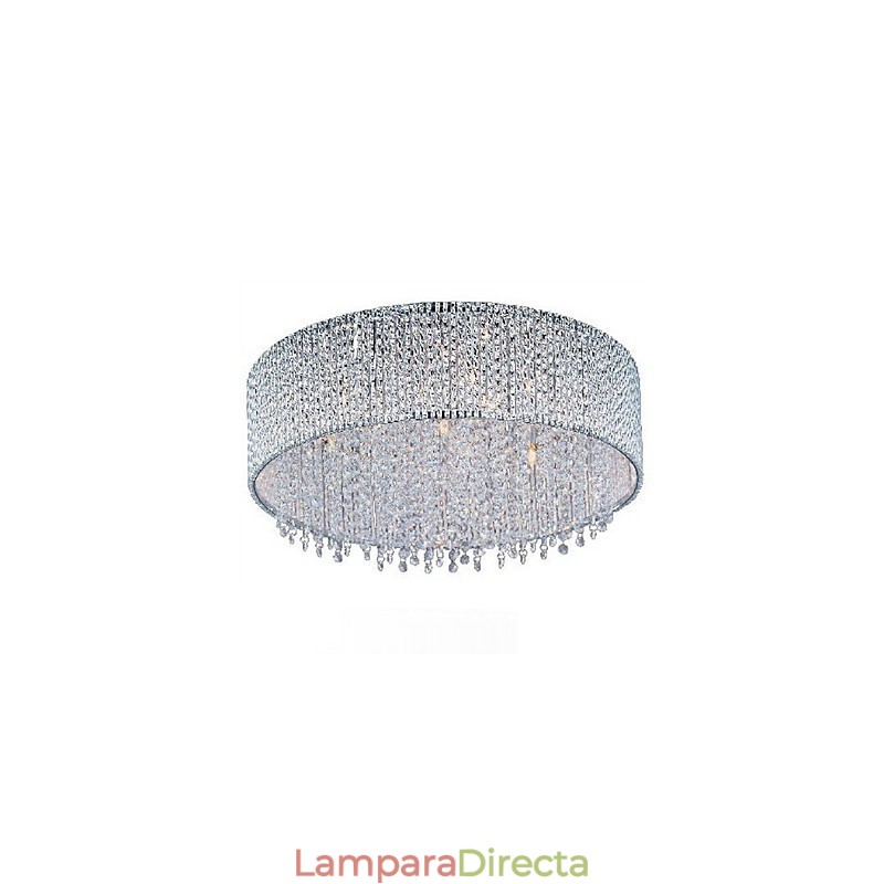 Lámpara de techo de cristal con 10 luces