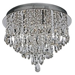 Lámpara de techo empotrada de cristal cromado contemporáneo moderno