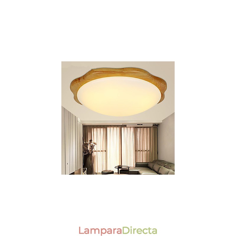 Lámpara empotrada tradicional clásica de madera y bambú