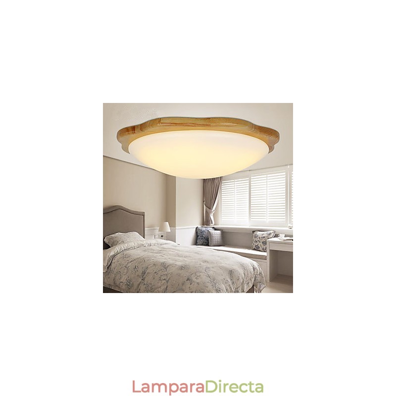 Lámpara empotrada tradicional clásica de madera y bambú