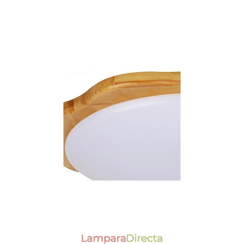 Lámpara empotrada tradicional clásica de madera y bambú