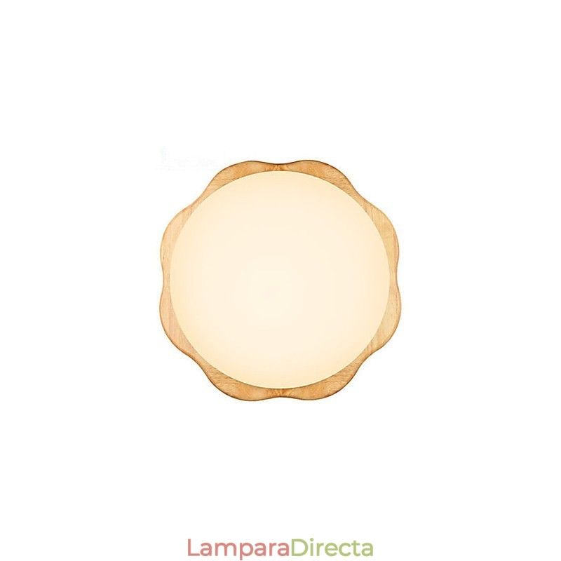Lámpara empotrada tradicional clásica de madera y bambú