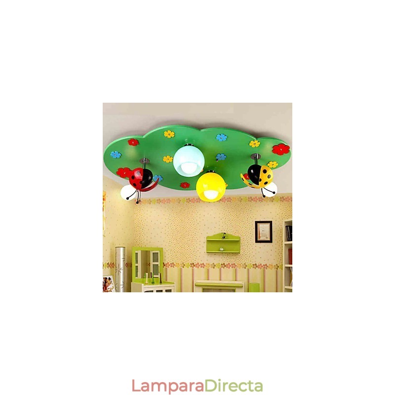 Lámpara de techo moderna contemporánea de madera y bambú