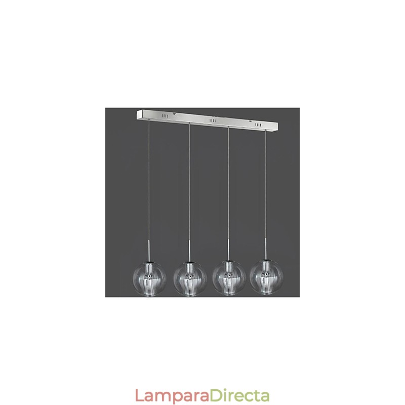 Lámpara colgante moderna, contemporánea, tradicional, clásica, de metal cromado, para niños, 4 luces