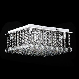 Lámpara empotrada moderna contemporánea de metal galvanizado y cristal