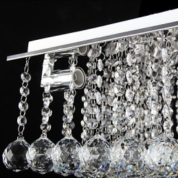 Lámpara empotrada moderna contemporánea de metal galvanizado y cristal