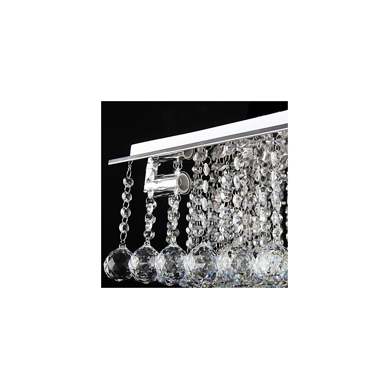 Lámpara empotrada moderna contemporánea de metal galvanizado y cristal