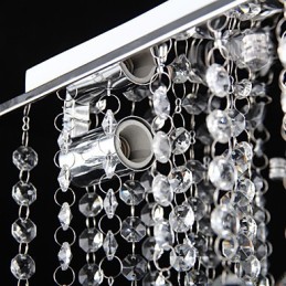 Lámpara empotrada moderna contemporánea de metal galvanizado y cristal