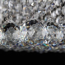Lámpara empotrada moderna contemporánea de metal galvanizado y cristal