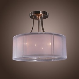Lámpara empotrada moderna de acrílico con diseño cilíndrico de 3 luces