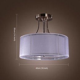 Lámpara empotrada moderna de acrílico con diseño cilíndrico de 3 luces