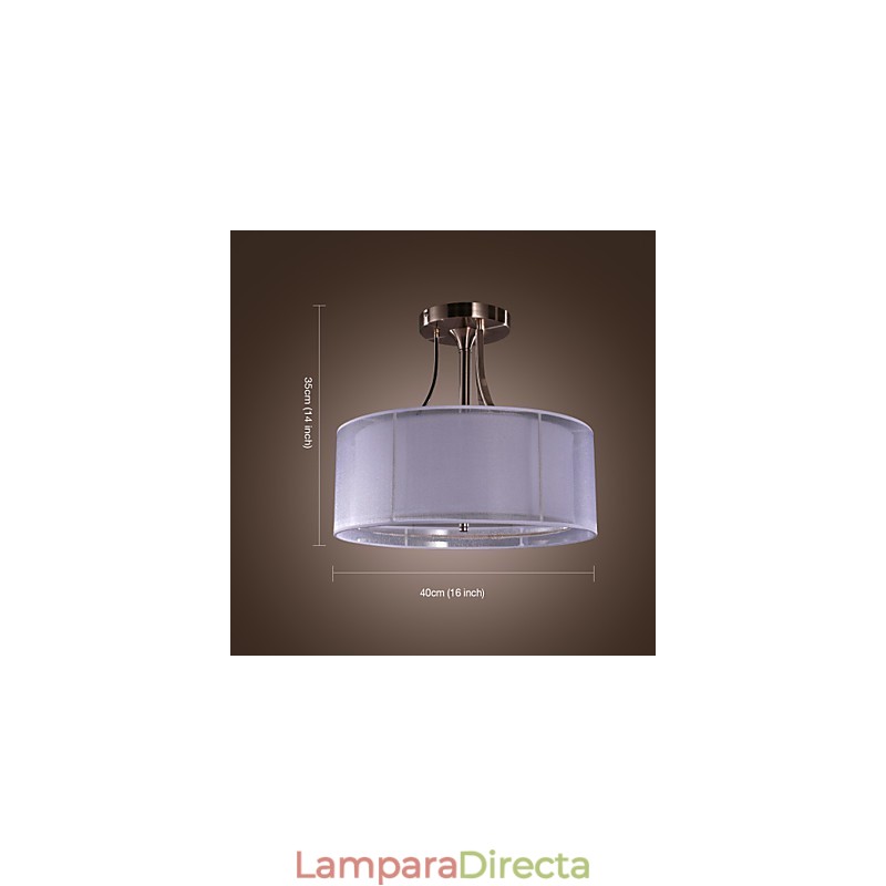 Lámpara empotrada moderna de acrílico con diseño cilíndrico de 3 luces