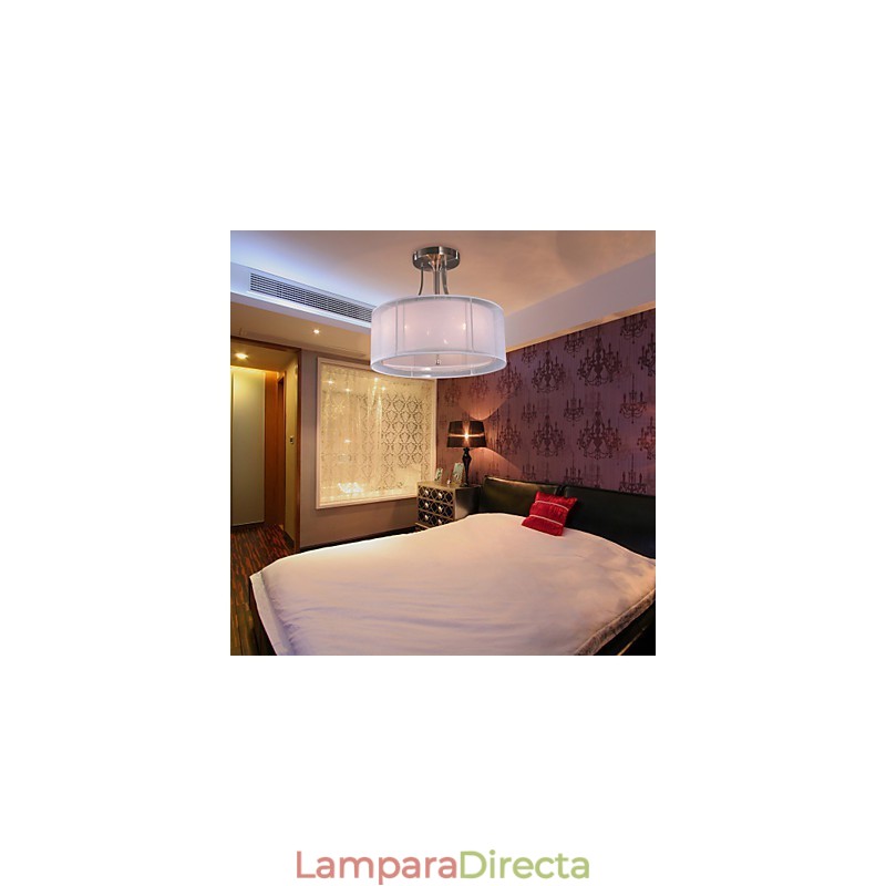 Lámpara empotrada moderna de acrílico con diseño cilíndrico de 3 luces
