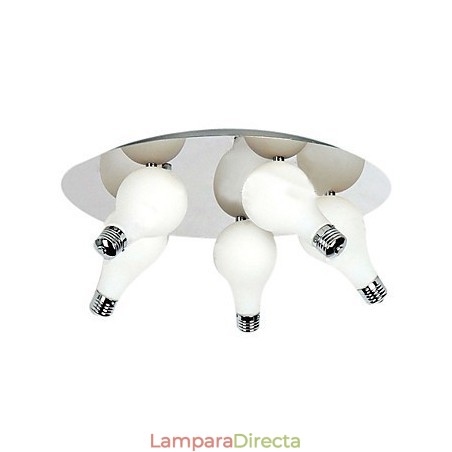 Lámpara de techo moderna con 5 luces redondas (base G4) Lámpara de techo moderna con 5 luces redondas (base G4)