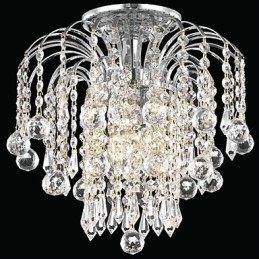 Lámparas empotradas modernas de 4 luces con cuentas de cristal
