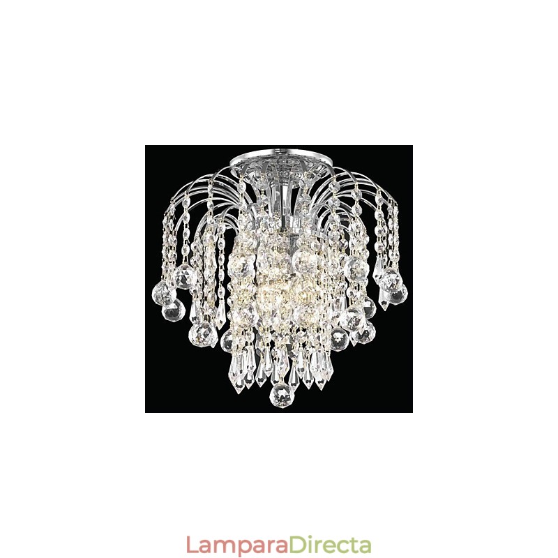 Lámparas empotradas modernas de 4 luces con cuentas de cristal