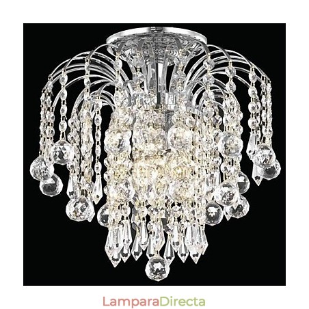Lámparas empotradas modernas de 4 luces con cuentas de cristal Lámparas empotradas modernas de 4 luces con cuentas de cristal