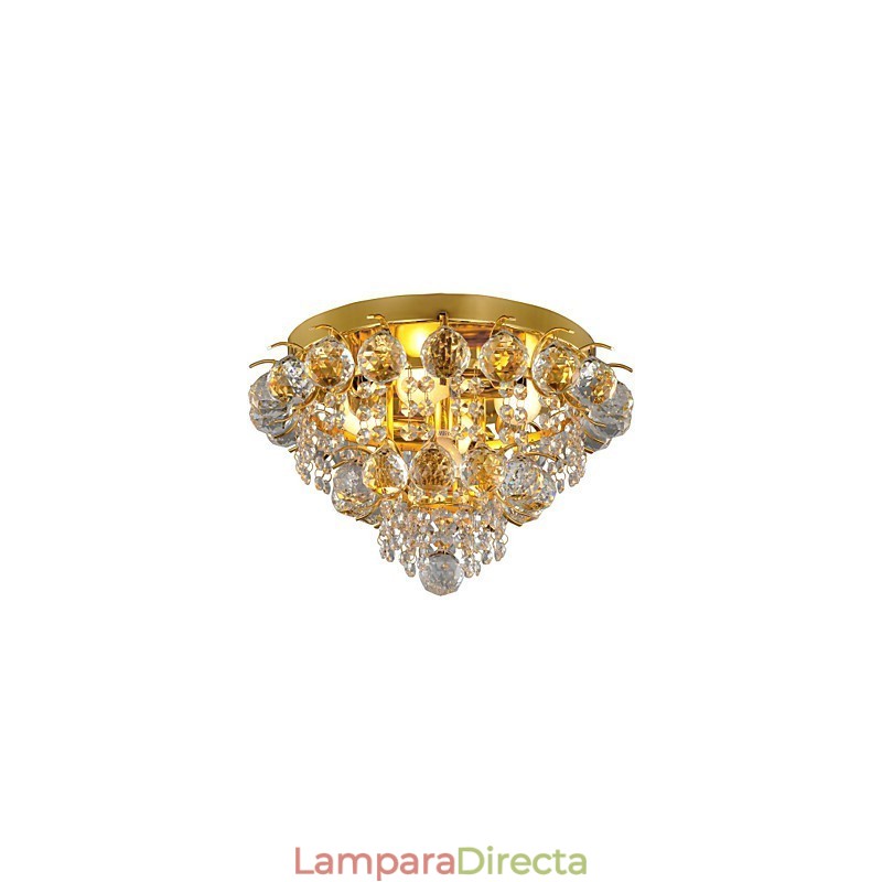 Lámpara de techo moderna de cristal con 5 luces