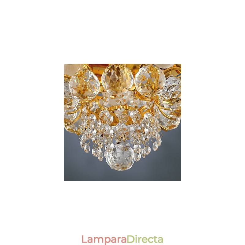 Lámpara de techo moderna de cristal con 5 luces