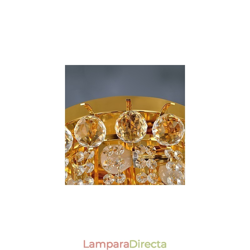 Lámpara de techo moderna de cristal con 5 luces