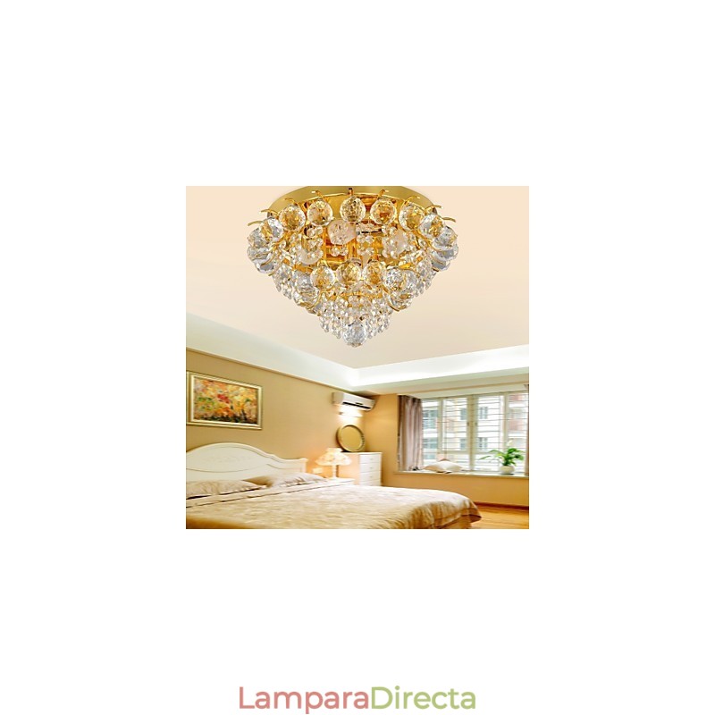 Lámpara de techo moderna de cristal con 5 luces