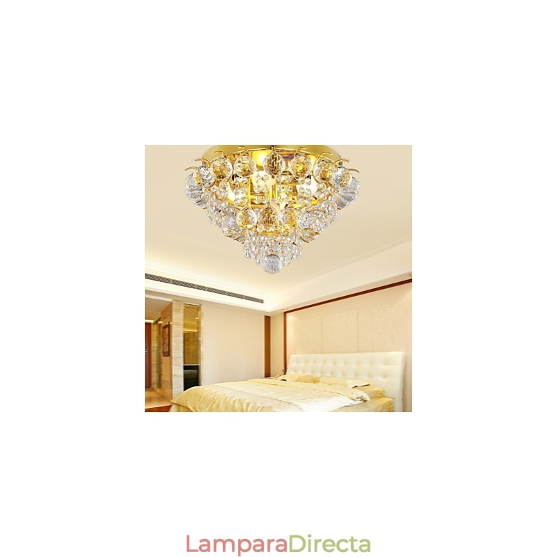 Lámpara de techo moderna de cristal con 5 luces