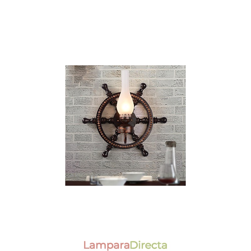 Lámpara empotrada estilo mini retro