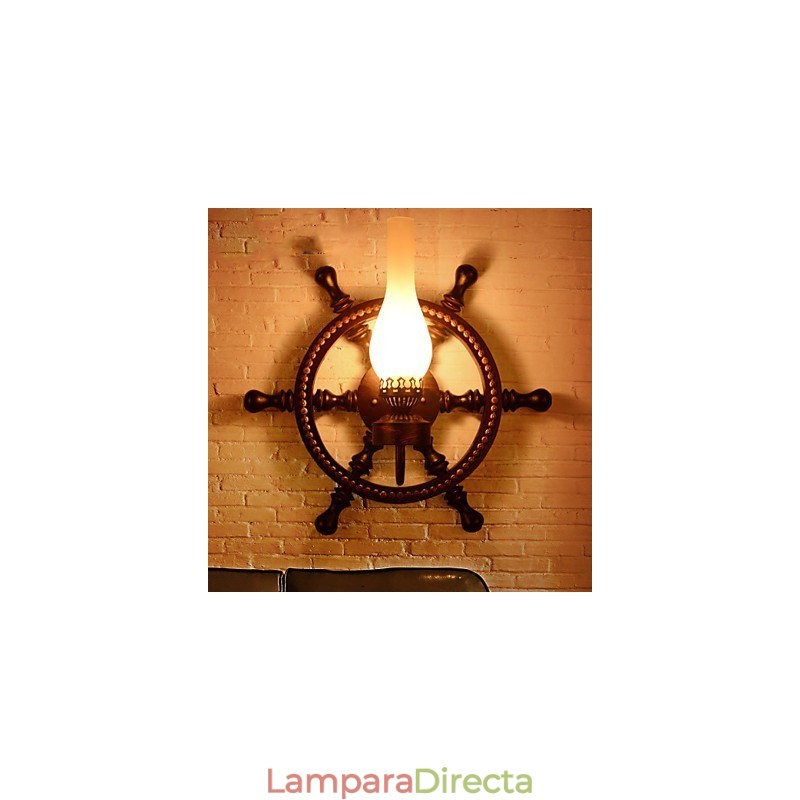 Lámpara empotrada estilo mini retro