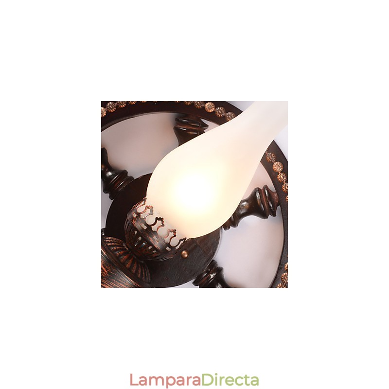 Lámpara empotrada estilo mini retro