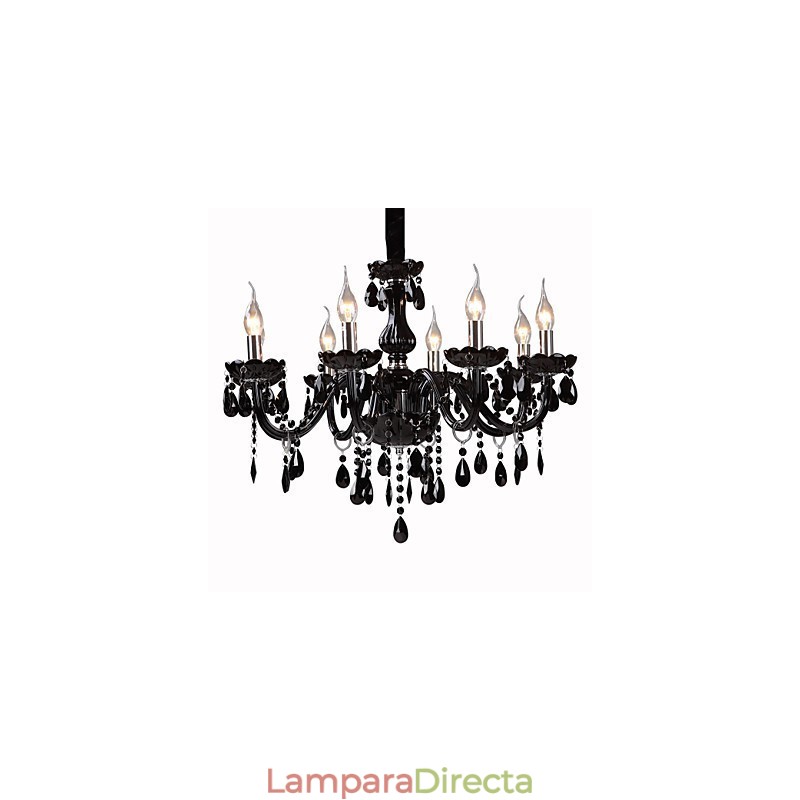 Lámpara de araña moderna contemporánea de cristal galvanizado