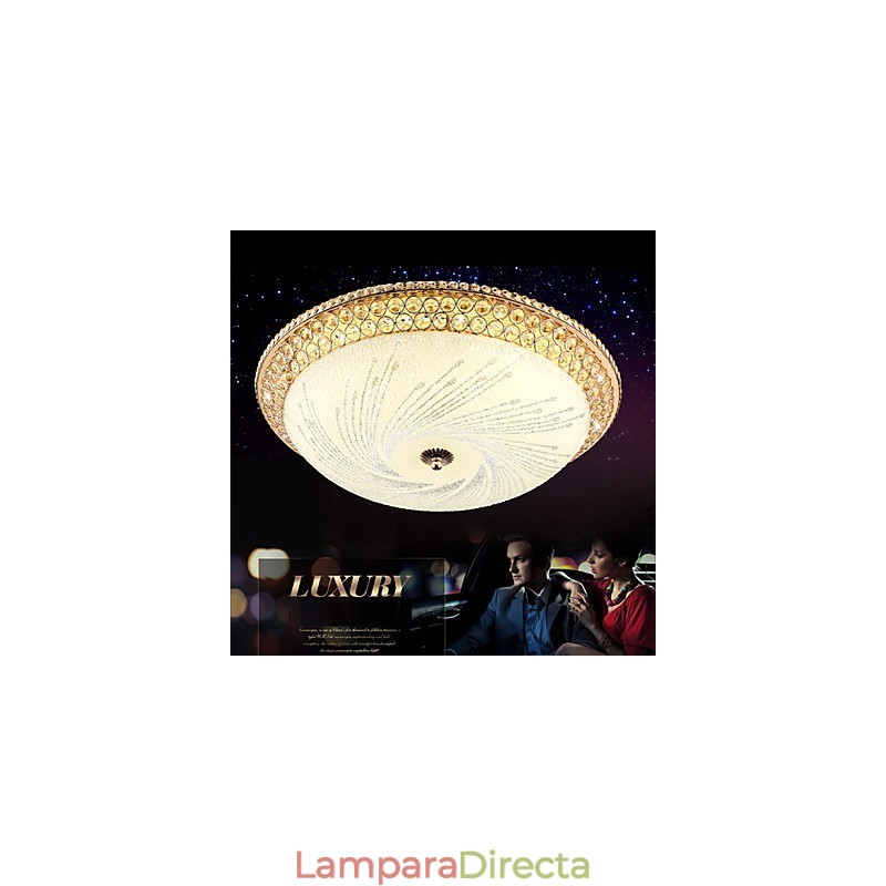 Lámpara de techo moderna de lujo con cristal absorbente SMD de doble color, diámetro 50 cm