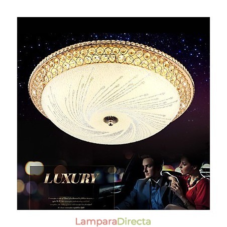 Lámpara de techo moderna de lujo con cristal absorbente SMD de doble color, diámetro 50 cm Lámpara de techo moderna de lujo con cristal absorbente SMD de doble color, diámetro 50 cm