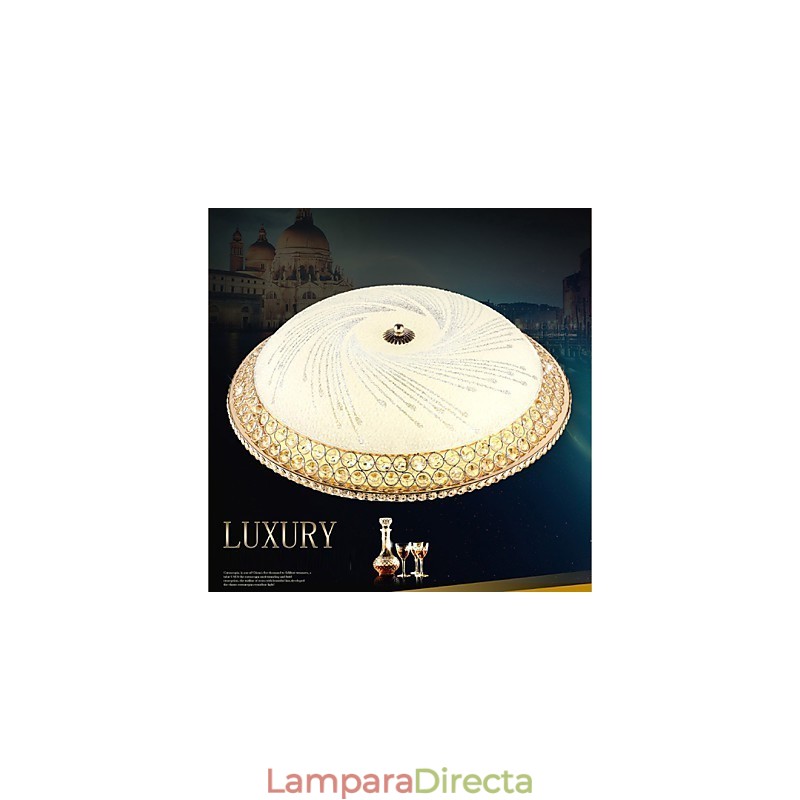 Lámpara de techo moderna de lujo con cristal absorbente SMD de doble color, diámetro 50 cm