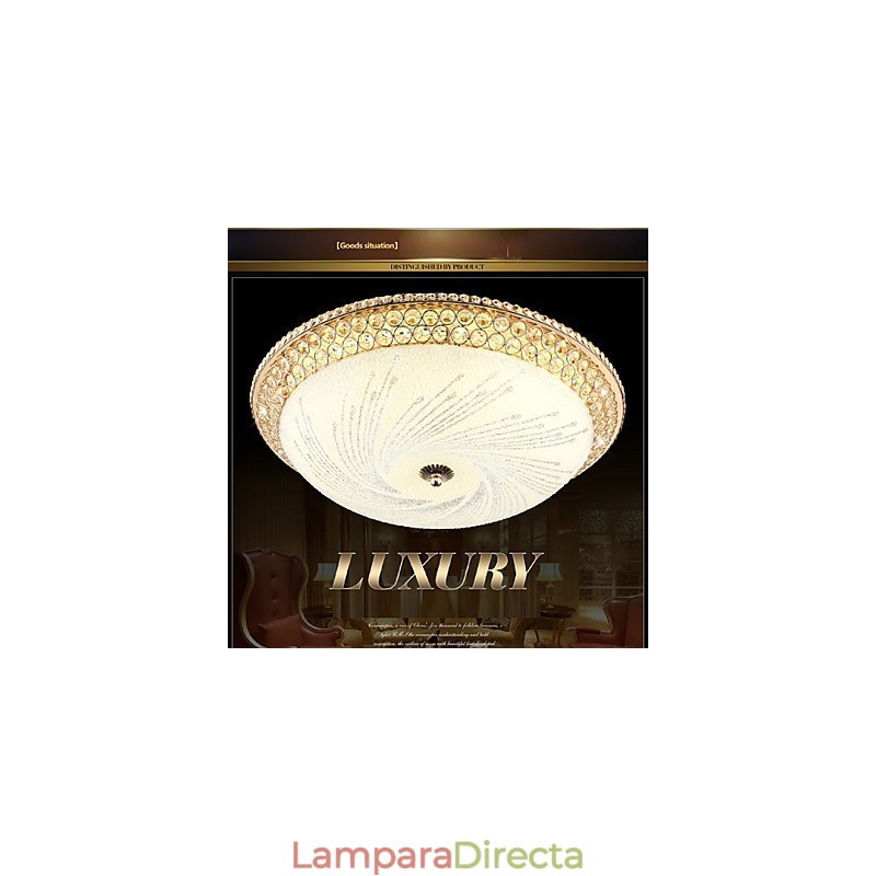 Lámpara de techo moderna de lujo con cristal absorbente SMD de doble color, diámetro 50 cm