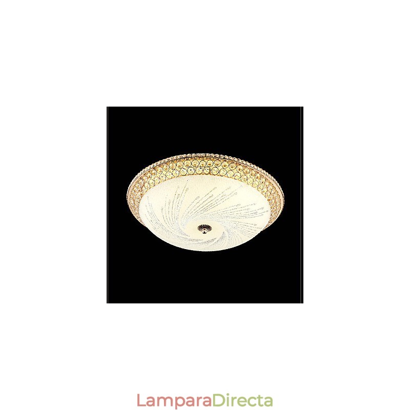 Lámpara de techo moderna de lujo con cristal absorbente SMD de doble color, diámetro 50 cm