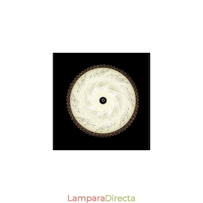 Lámpara de techo moderna de lujo con cristal absorbente SMD de doble color, diámetro 50 cm