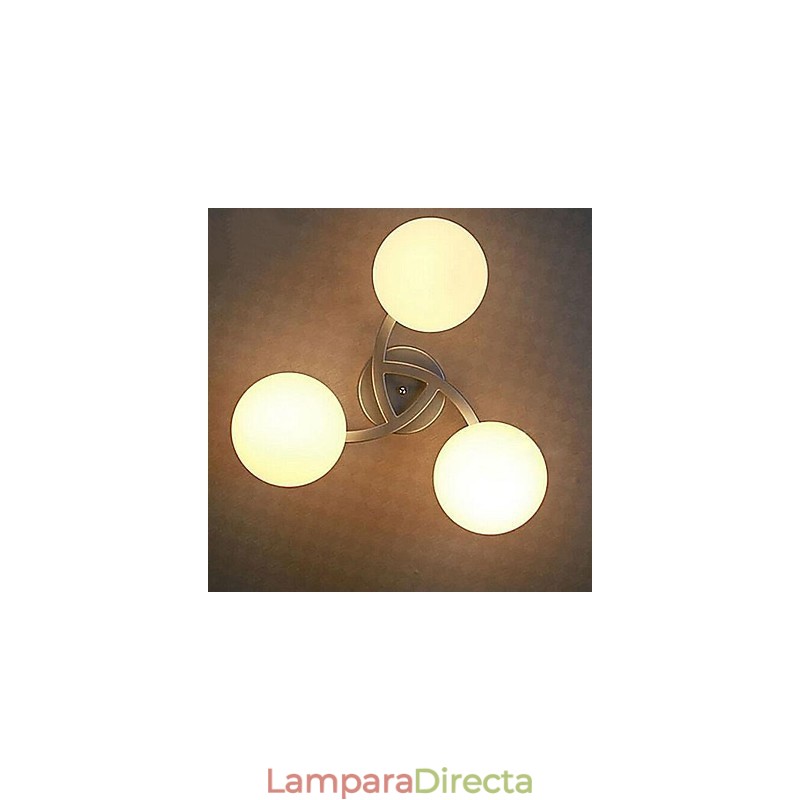 Lámpara de techo 3 luces moderna sencilla artística