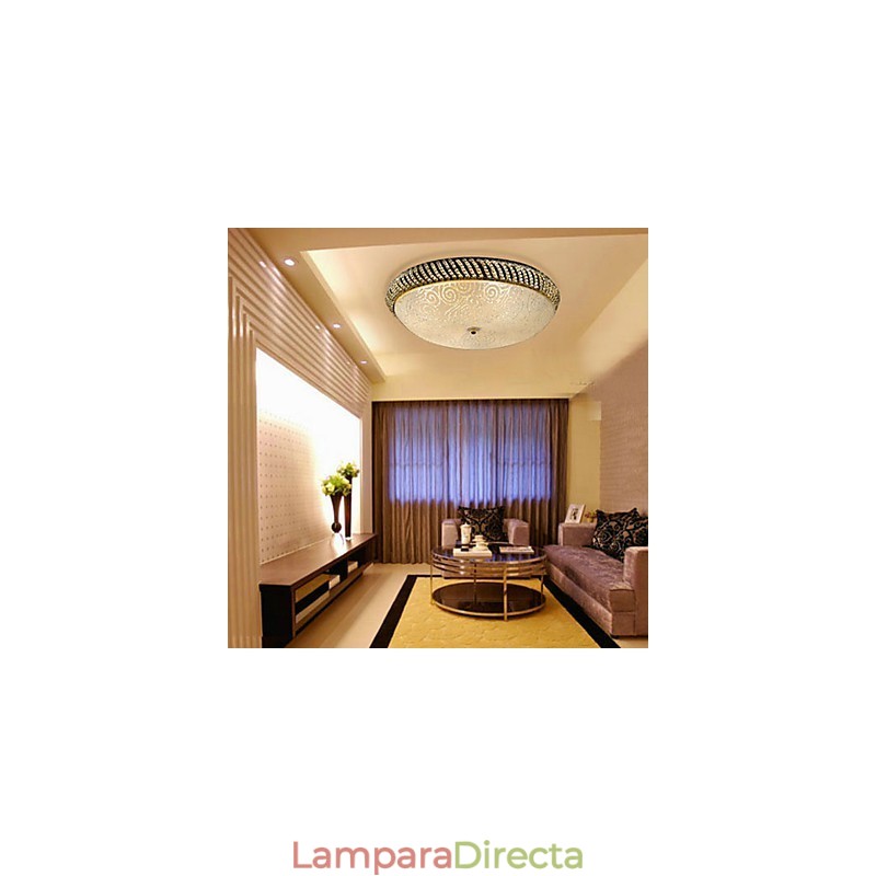 Lujosa lámpara de techo de 4 luces en dorado