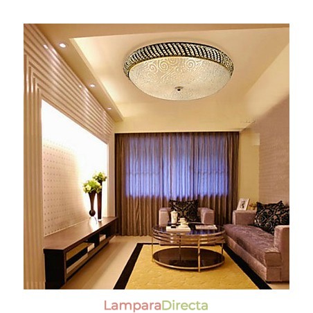 Lujosa lámpara de techo de 4 luces en dorado Lujosa lámpara de techo de 4 luces en dorado